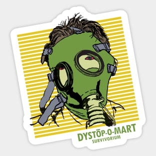 Gas Mask Logo Fashionista, a Dystopomart Accessory Sticker